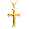 bijou collier pendentif crois chretienne orthodoxe crucifix jesus christ or