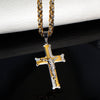 bijou collier pendentif croix chretienne orthodoxe crucifix jesus or argent