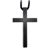 bijou collier pendentif croix chretienne orthodoxe jesus christ noir