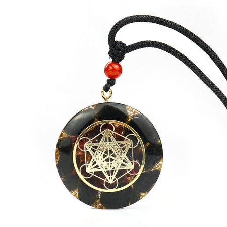 bijou collier pendentif cube de métatron orgonite anti onde