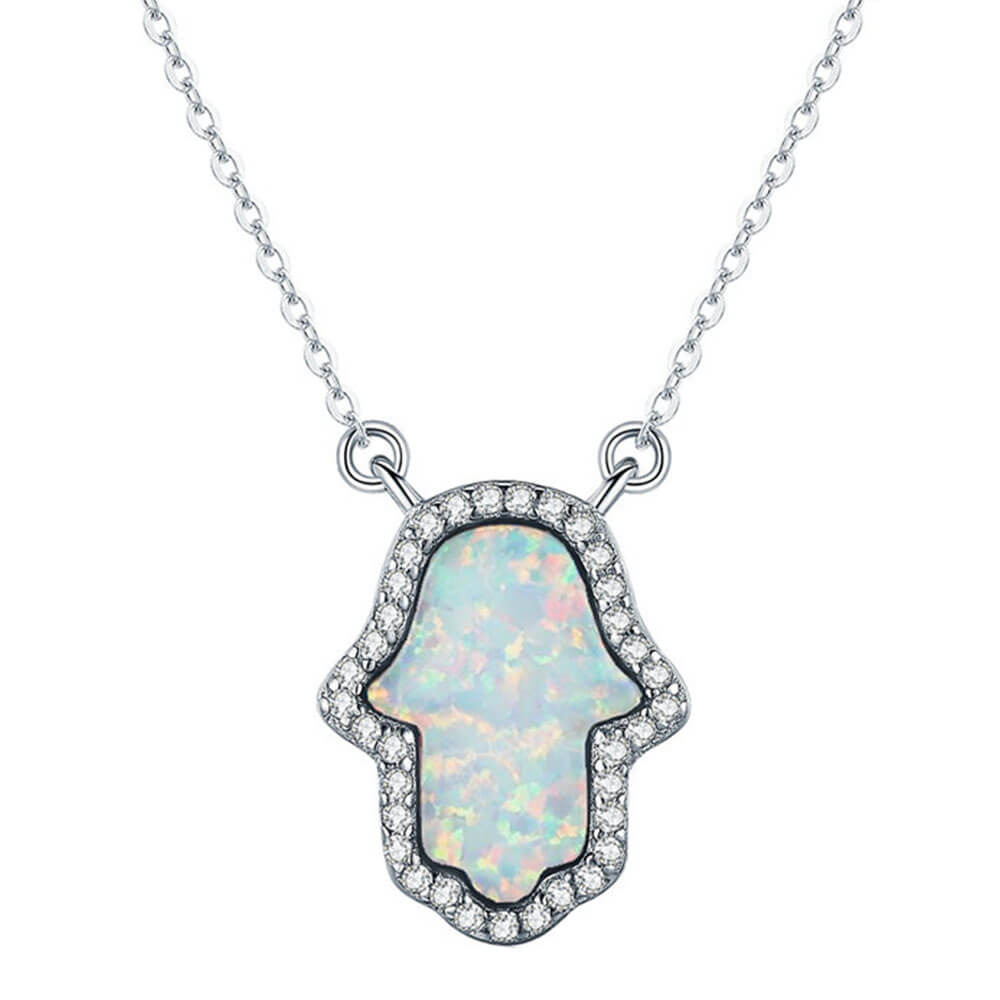 bijou collier pendentif main de fatma opale