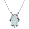 bijou collier pendentif main de fatma opale