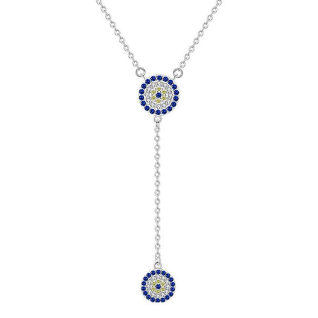 bijou collier pendentif mauvais oeil bleu grec turc argent nazar boncuk