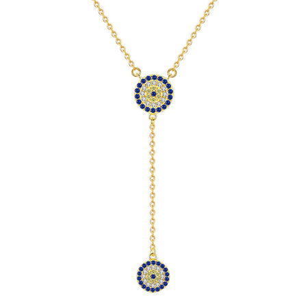 bijou collier pendentif mauvais oeil bleu grec turc or nazar boncuk