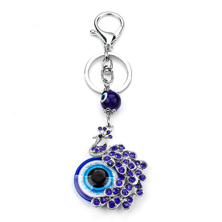 porte clé oeil bleu grec matiasma paon nazar boncuk