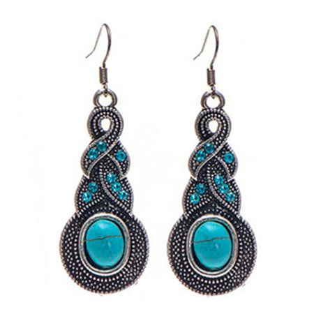 boucles oreille turquoise vintage