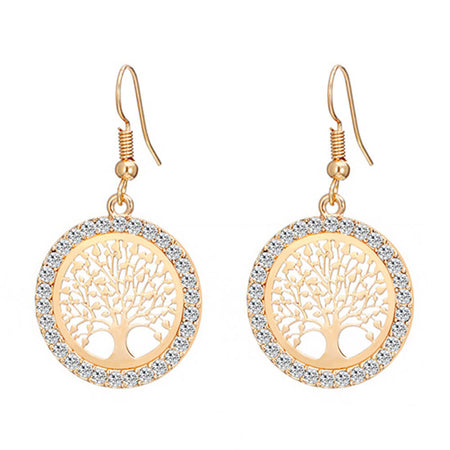 boucles oreilles arbre de vie or