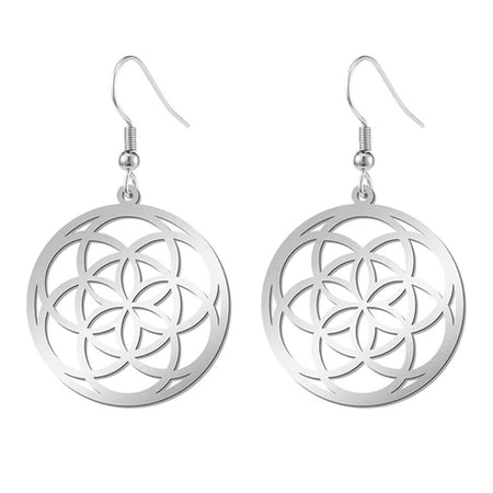 boucles d'oreilles fleur graine de vie