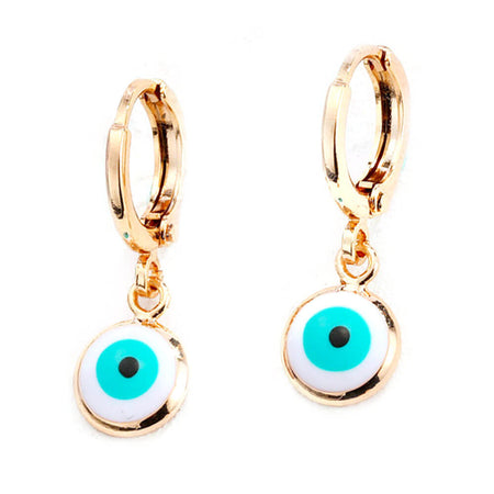 boucles oreilles or mauvais oeil bleu grec nazar boncuk