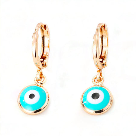 boucles oreilles or mauvais oeil bleu grec nazar boncuk