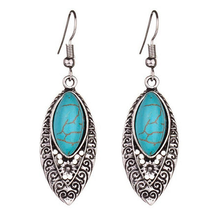 boucle oreille pierre turquoise