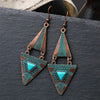 boucle oreille turquoise triangle