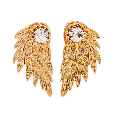 boucles d'oreilles ailes d'ange or