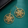 boucles d'oreilles cube de metatron or