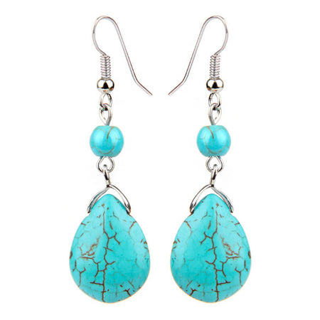 boucles oreilles pierre turquoise
