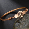 bracelet arbre de vie acier or rose
