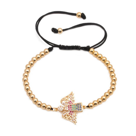 bracelet ailes d'ange gardien or