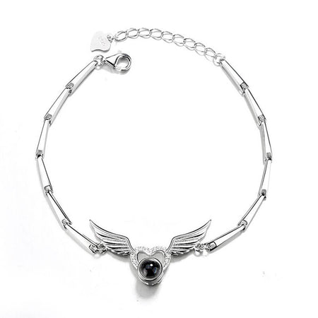 bracelet ailes d'ange gardien argent