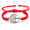 bracelet arbre de vie rouge argent
