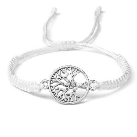 bracelet arbre de vie blanc argent