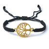 bracelet arbre de vie noir or