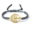 bracelet arbre de vie gris or