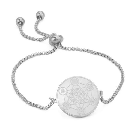 bracelet cube de metatron argent