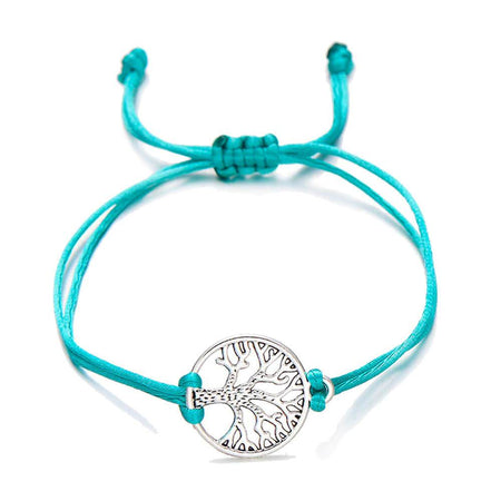 bracelet arbre de vie bleu turquoise