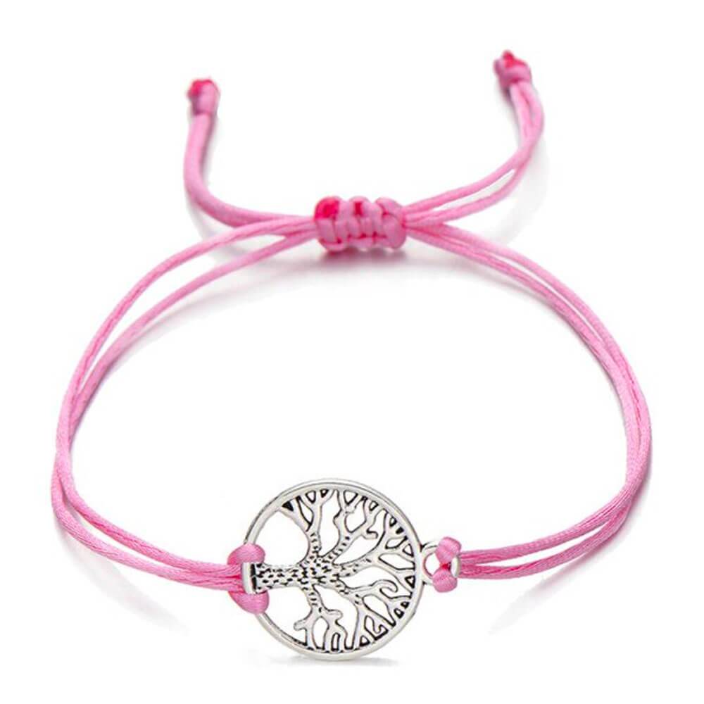 bracelet arbre de vie rose