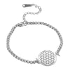 bracelet fleur de vie argent