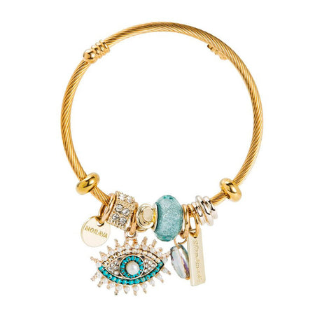 bracelet jonc oeil de fatma or