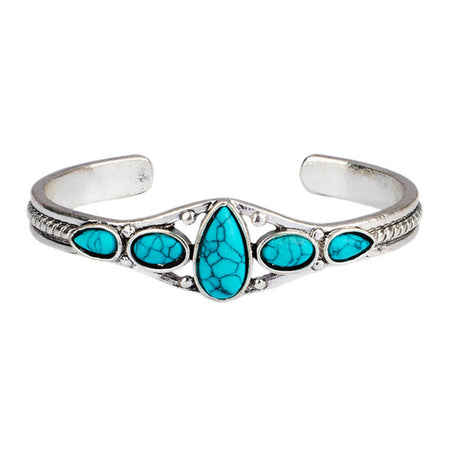 bracelet jonc reglable turquoise