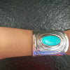 bracelet manchette pierre turquoise