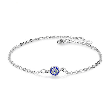 bracelet mauvais oeil bleu grec argent
