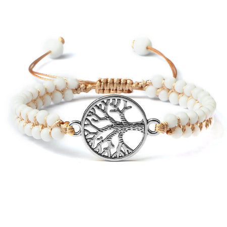 bracelet perle arbre de vie argent