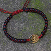 bracelet mala arbre de vie noir rouge or