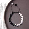 bracelet yin yang perle noir blanc