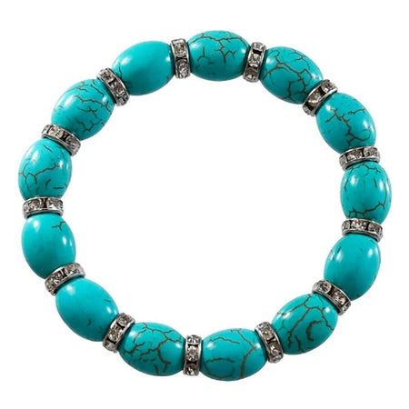 bracelet mala tibetain pierre turquoise