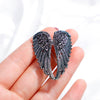 broche ailes d'ange noire