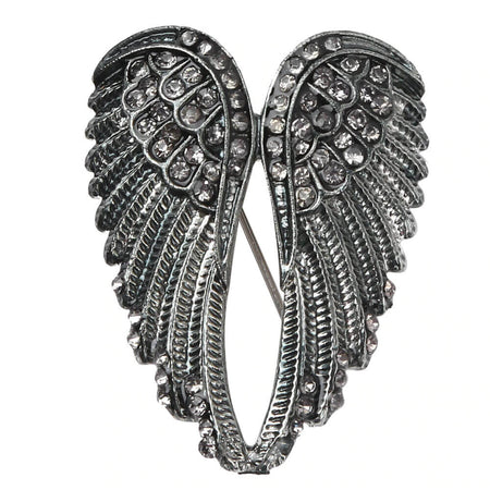 broche ailes d'ange noire