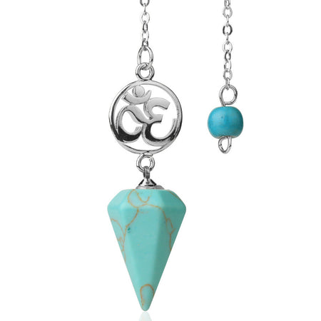 pendule divinatoire oui non symbole aum turquoise