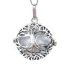 collier pendentif arbre de vie perle cristal de roche