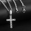 collier pendentif croix chretienne catholique argent
