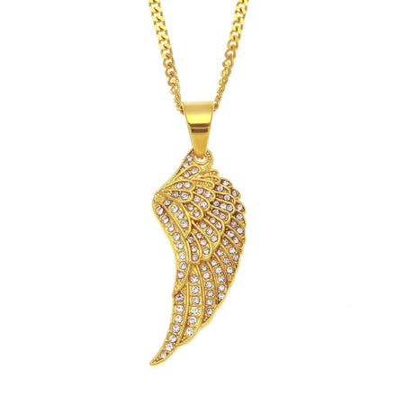 Collier pendentif aile d'ange or