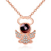 collier pendentif ailes d'angelot or rose