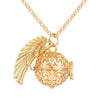 collier pendentif ailes d'ange bola de grossesse or