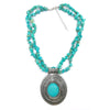 Collier pendentif amulette turquoise