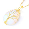 collier pendentif arbre de vie or opale