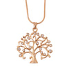collier pendentif arbre de vie cristaux or