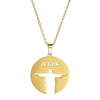 collier pendentif croix de jesus or